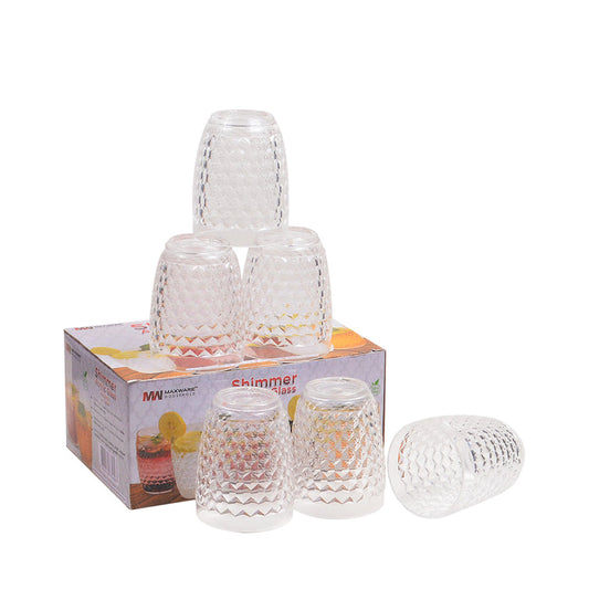 Shimmer Acrylic Glass Pack of 6 PCS